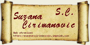Suzana Ćirimanović vizit kartica
